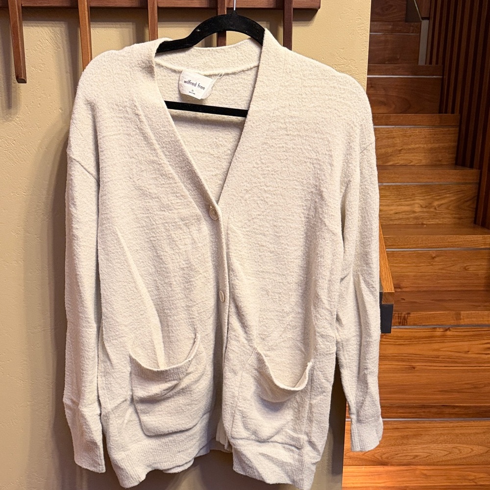 Wilfred Cream Cardigan Sweater
